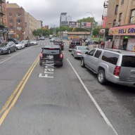A large truck traveling south on Franklin Ave struck a 65-year-old-woman who was crossing the street, killing her.